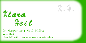 klara heil business card